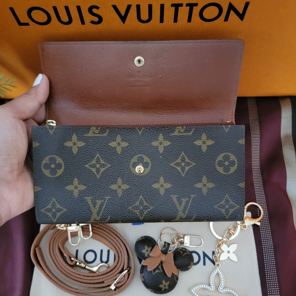 🤎Authentic Louis Vuitton Monogram Sarah Wallet Women's Large Wallet🤎 - Picture 7 of 17